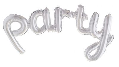 Folienballon Party 44.25cm x 18.1 Folienballon Party 44.25cm x 18.1" Silber