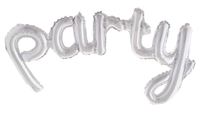 Folienballon Party 44.25cm x 18.1" Silber