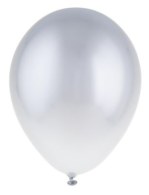 12 Latexballons Chrome Silber 30cm