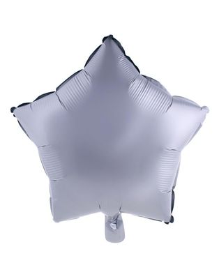 Folienballon Stern 45cm Chrome  Silber