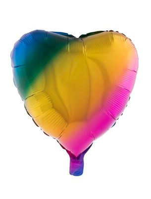 Folienballon Regenbogen Herz 45cm