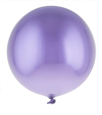 12 Runde Latexballons Chrome Lila 35cm