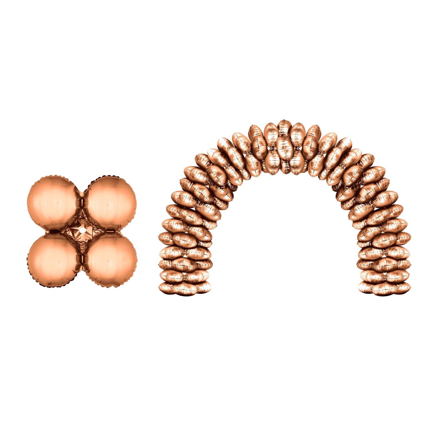 10 Folienballons Rund 43cm Rosé für Ballonbogen