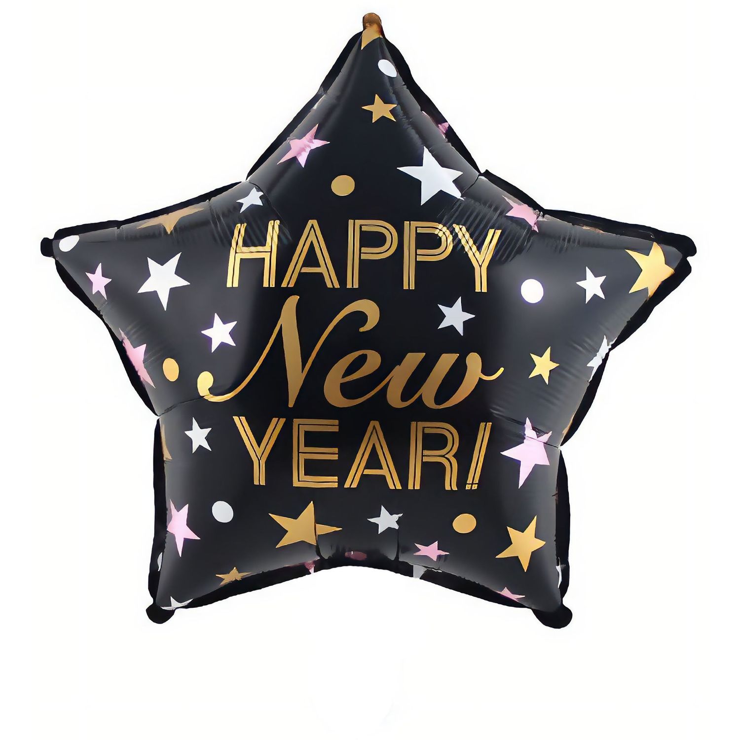 Folienballon Stern Happy New Year 45cm