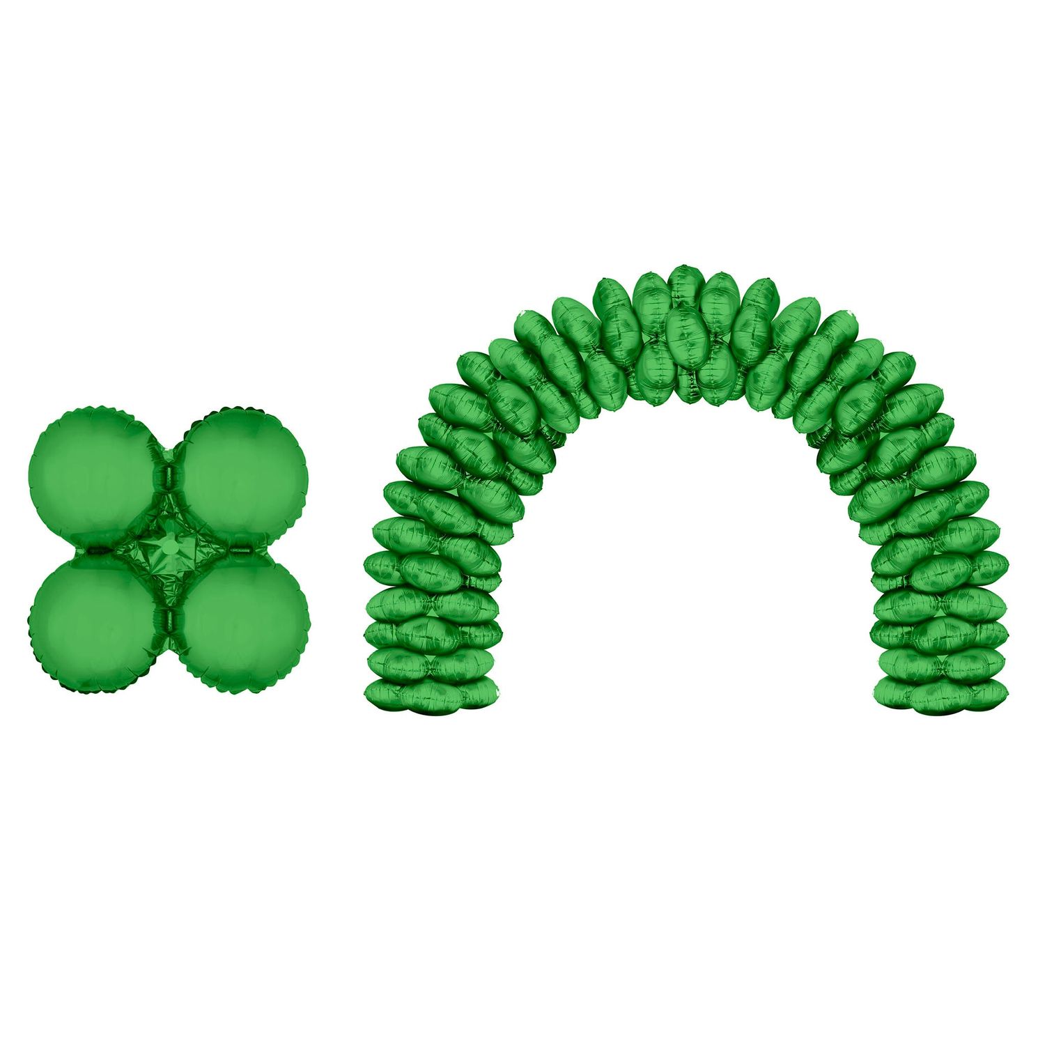 10 Folienballons Rund 43cm Grün für Ballonbogen