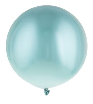12 Runde Latexballons Chrome Grün 35cm