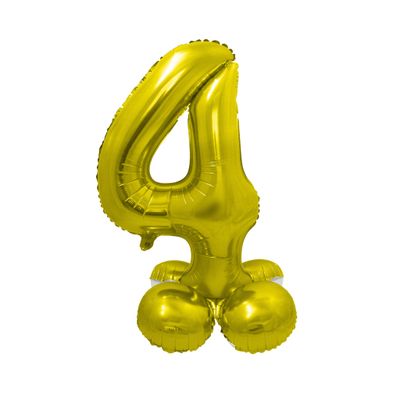 Folieballon 22" op voet 4 Goud