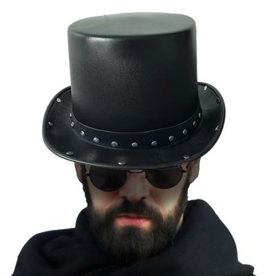 Zylinderhut Steampunk Lederoptik