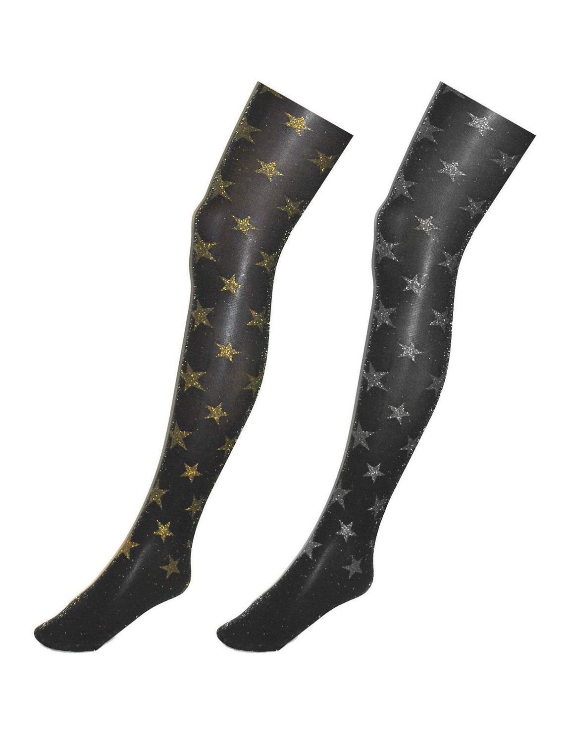 Panty met glittersterren 2 kleuren Panty met glittersterren 2 kleuren