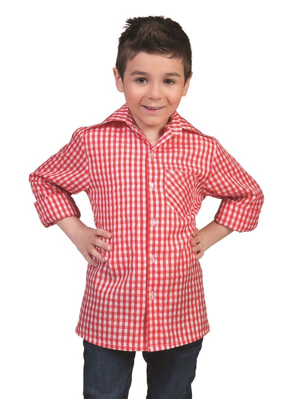 Geruit hemd rood/wit Geruit hemd rood/wit