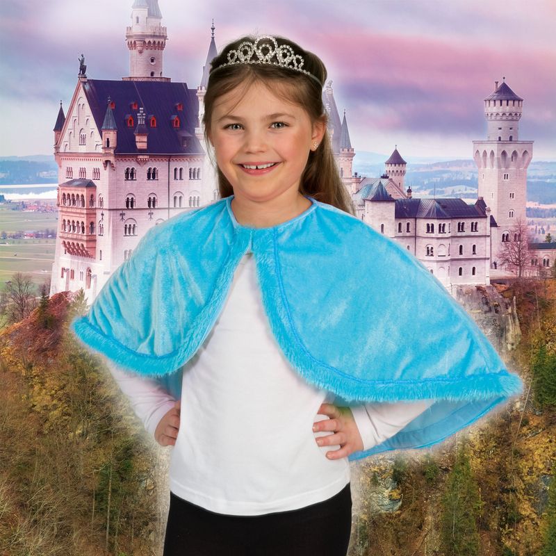 Umhang Prinzessin Kind blau