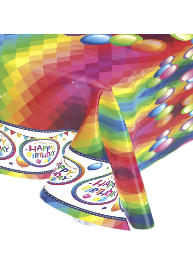 Tischdecke Happy Birthday Bunt 270 x 136 cm