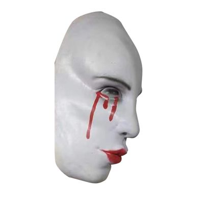 Masker wit met bloedende ogen Masker wit met bloedende ogen