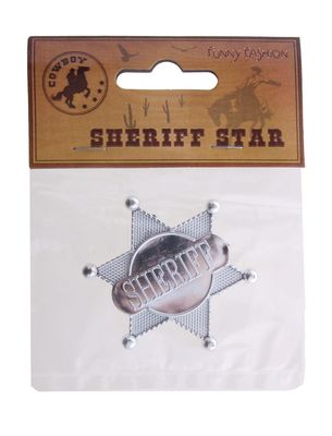 Western Sheriffstern Silber