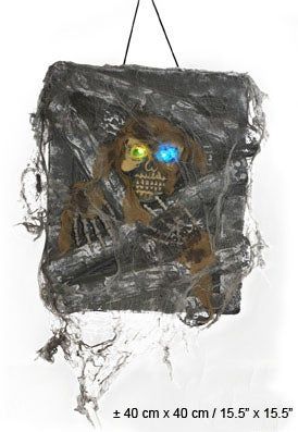 Wanddeko Skelett mit Licht