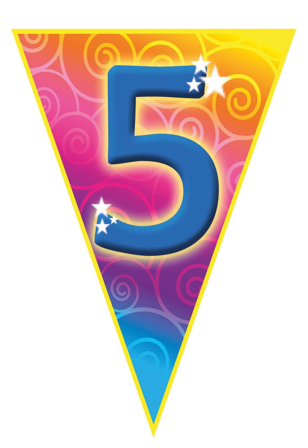 Wimpelkette Zahl 5 Bunt 5m Wimpelkette Zahl 5 Bunt 5m