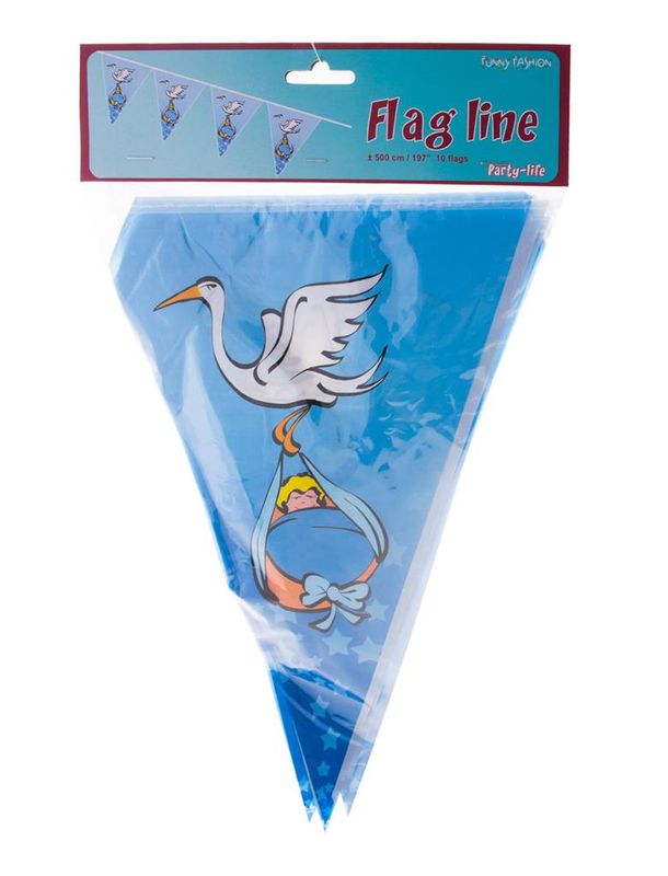 Wimpelkette Baby 5m Blau