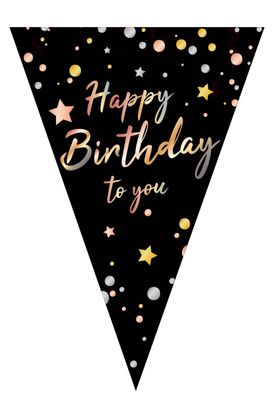 Wimpelkette Happy Birthday 5m