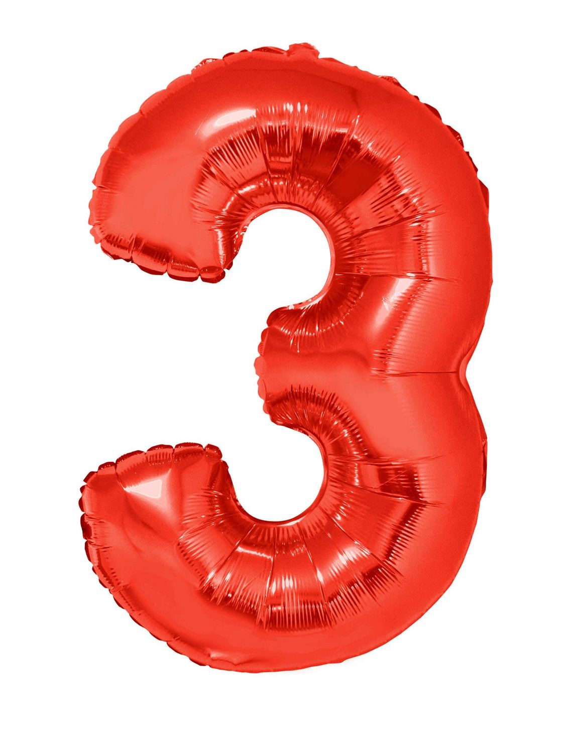 XXL Folienballon Zahl 3 Rot 102cm XXL Folienballon Zahl 3 Rot 102cm