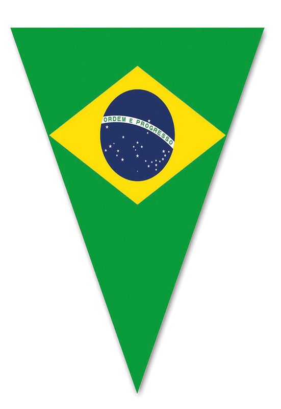 Vlaggenlijn 5 m 10 vlaggen Brazilië