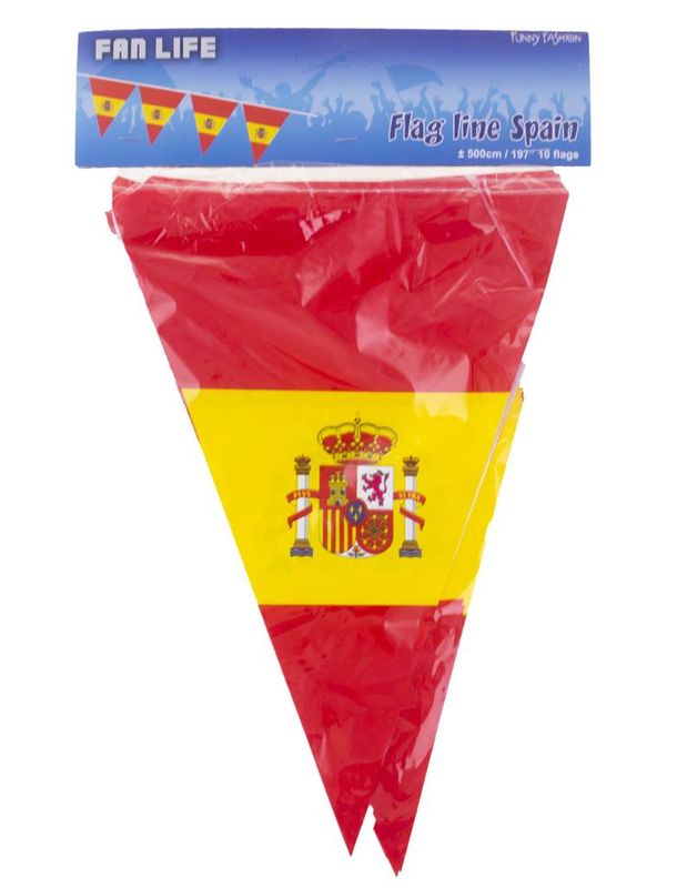 Vlaggenlijn 5m 10 vlaggen Spanje