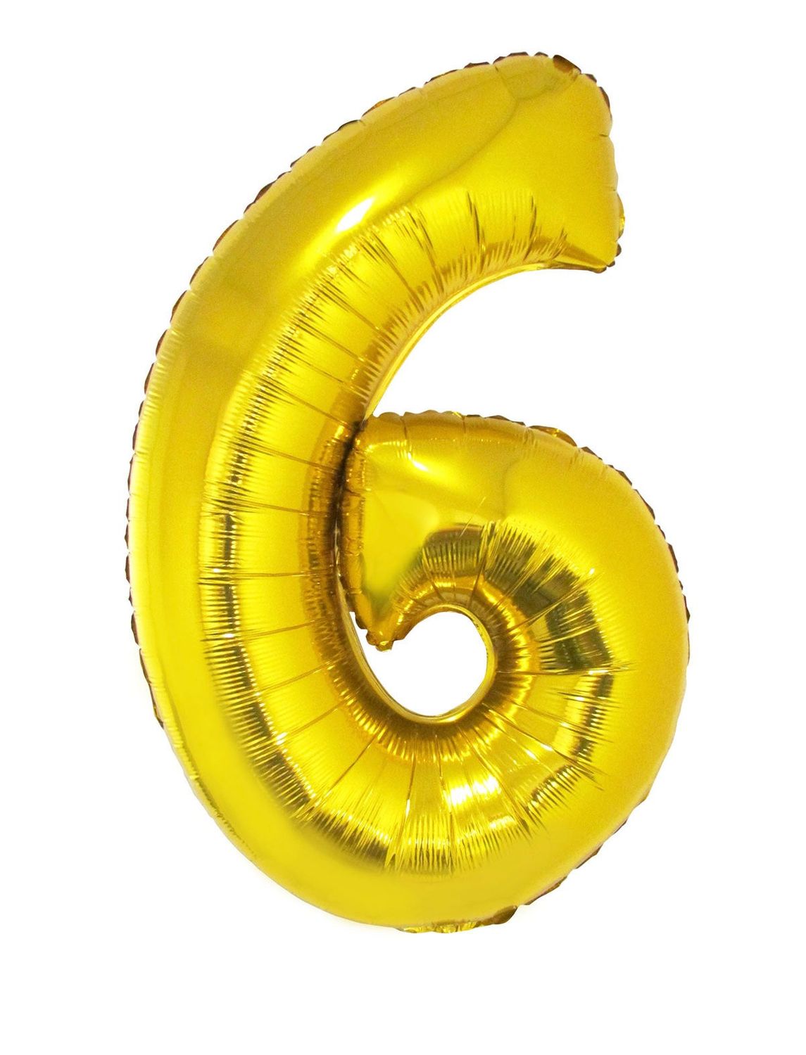 Folieballon 102m cijfer 6 Goud