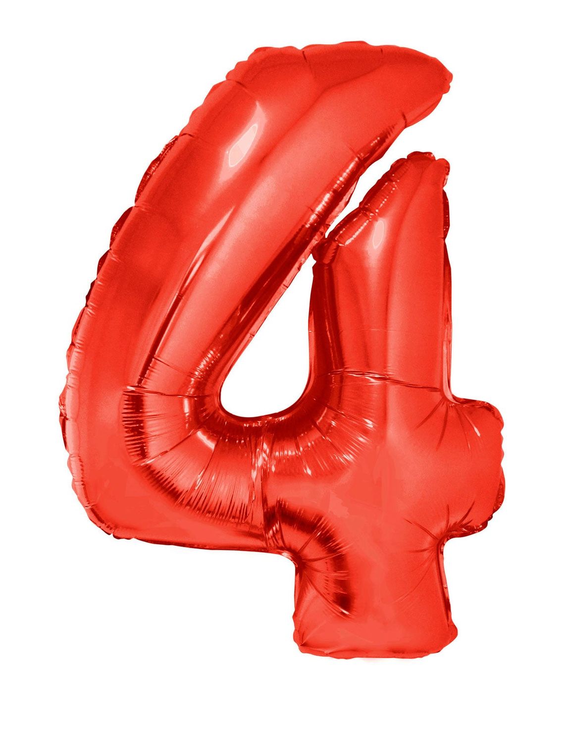 XXL Folienballon Zahl 4 Rot 102cm