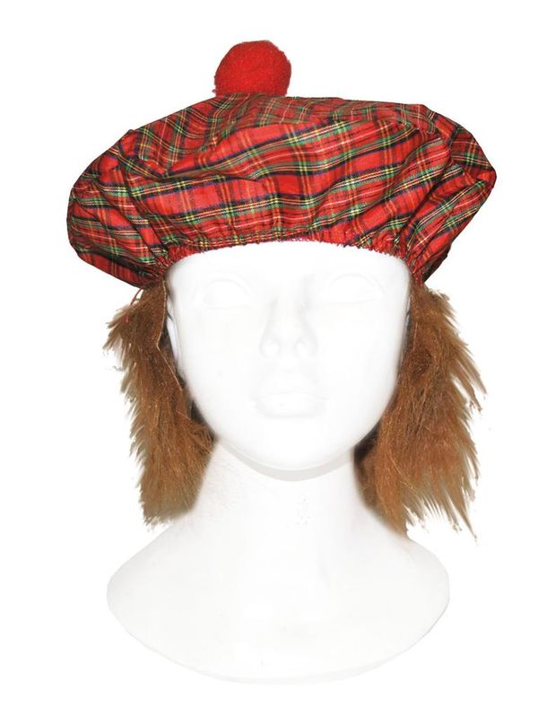 Schotse muts met haar