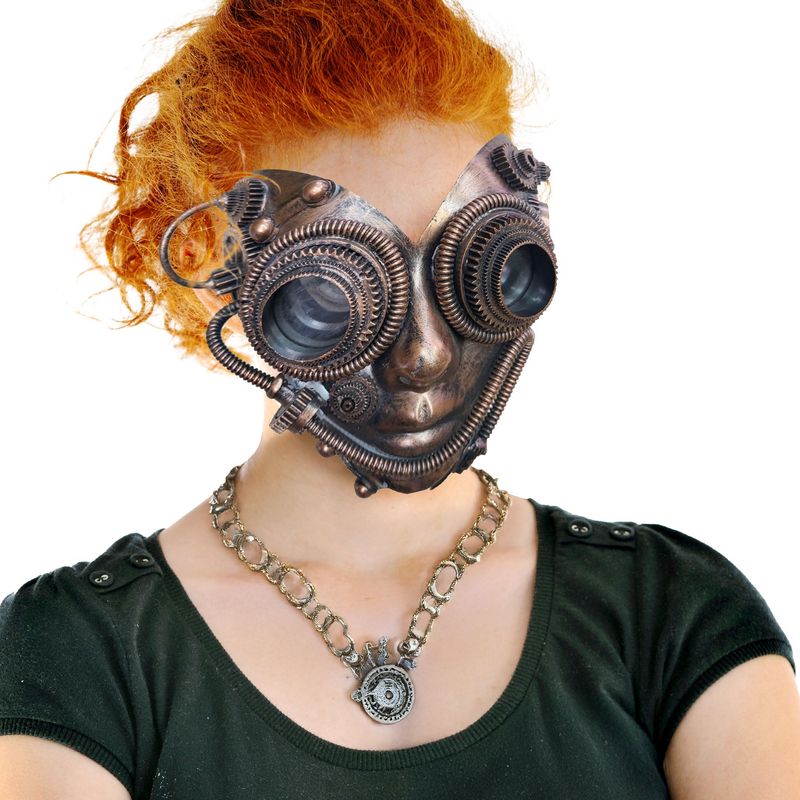 Steampunk-Maske Kupfer
