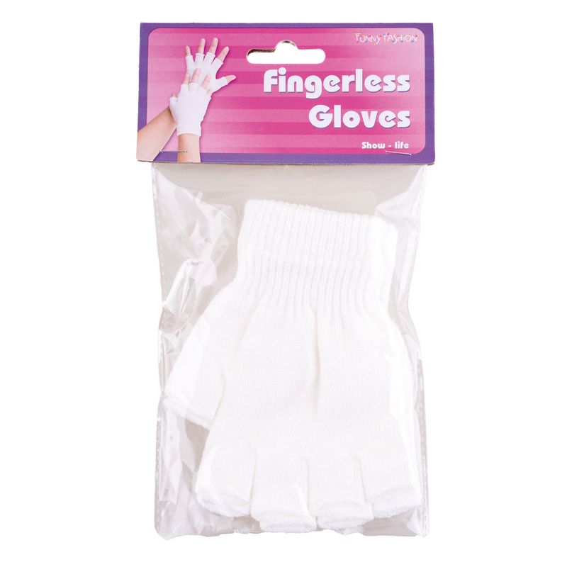 Handschoenen zonder vingers wit