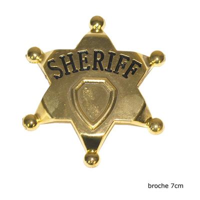Sheriffstern 7cm Gold Sheriffstern 7cm Gold