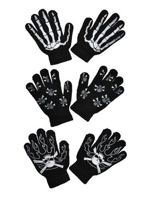 Strickhandschuhe Halloween mit Aufdruck