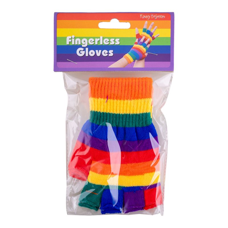Handschoenen zonder vingers regenboog
