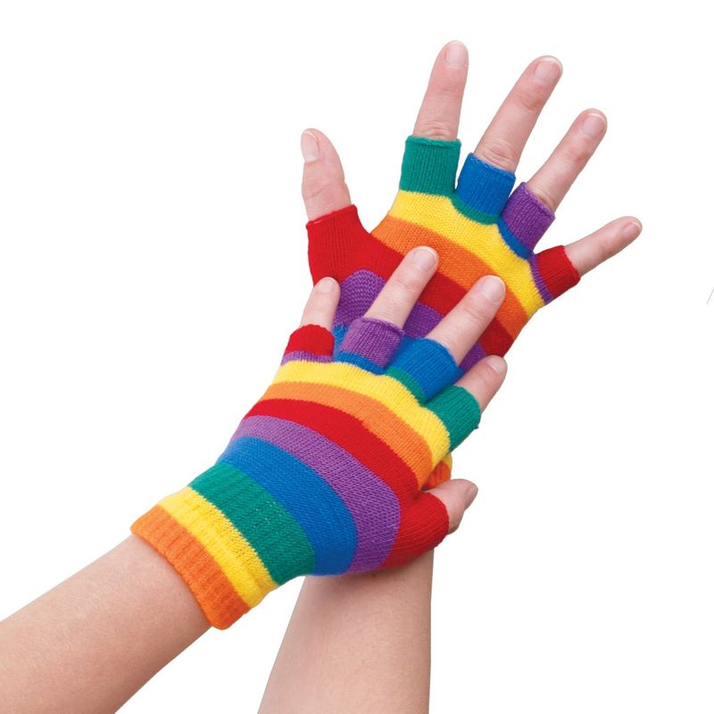 Handschoenen zonder vingers regenboog