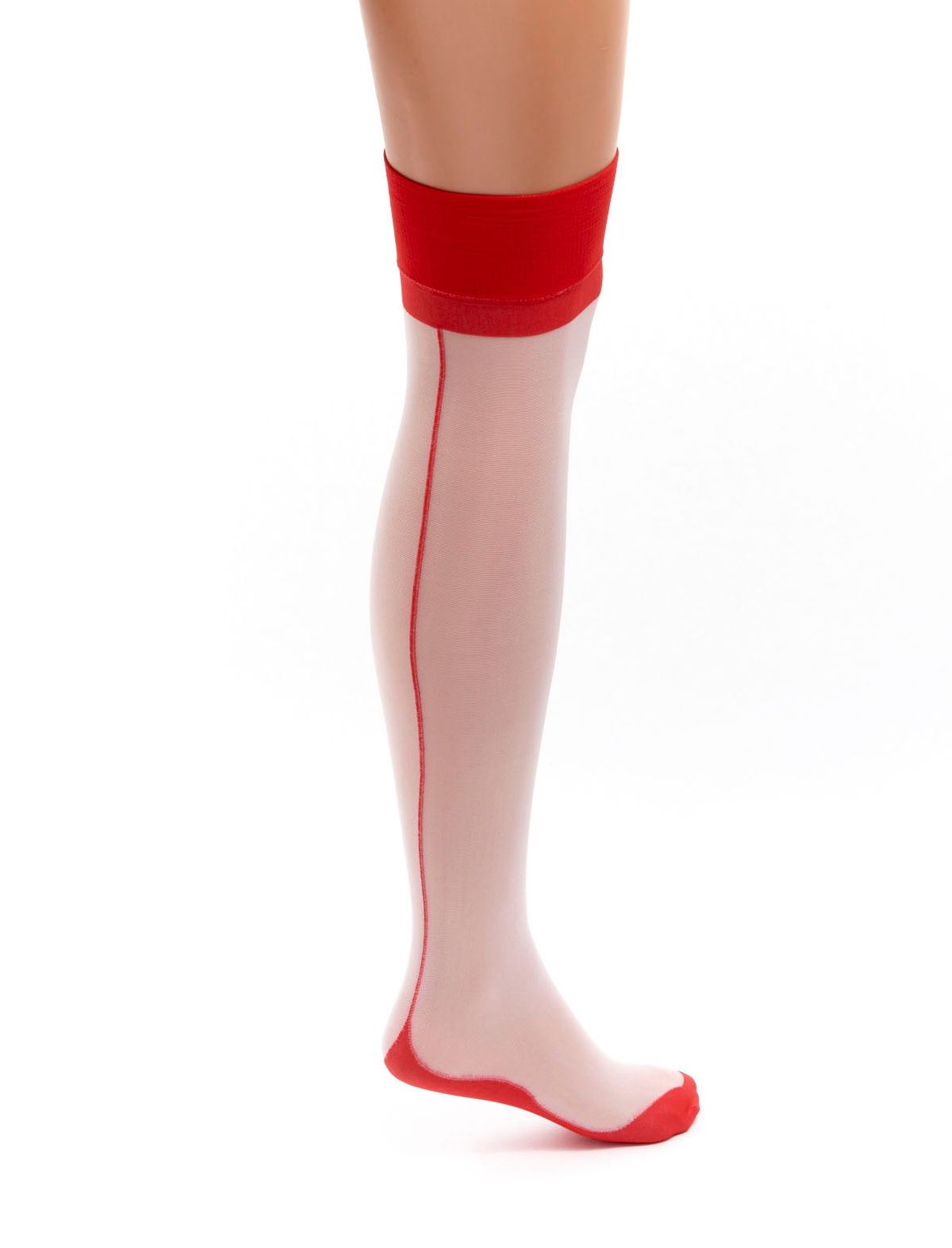 Overknees mit Naht