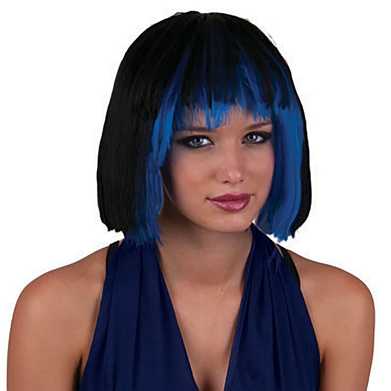 Perücke Sexy Lola Schwarz/Blau