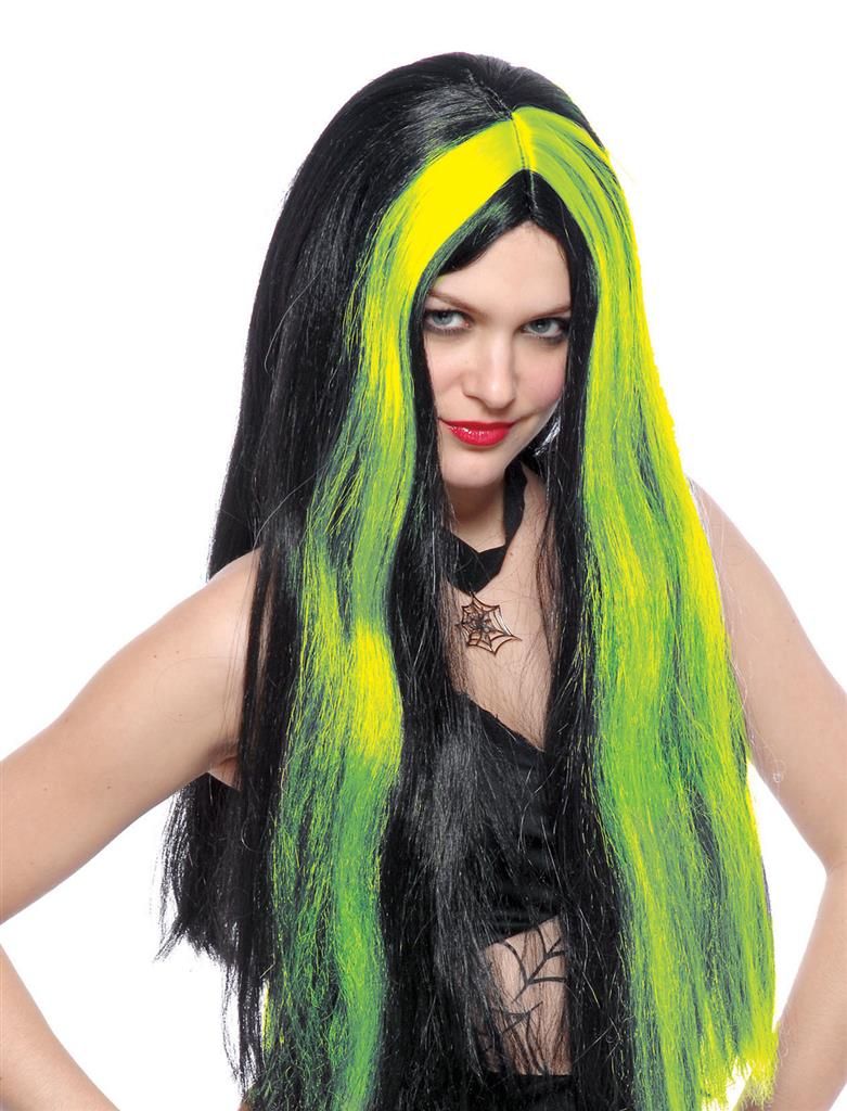 Perücke Hexina Schwarz/Grün Perücke Hexina Schwarz/Grün