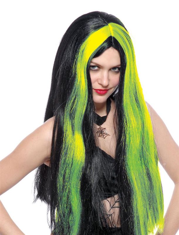 Perücke Hexina Schwarz/Grün Perücke Hexina Schwarz/Grün