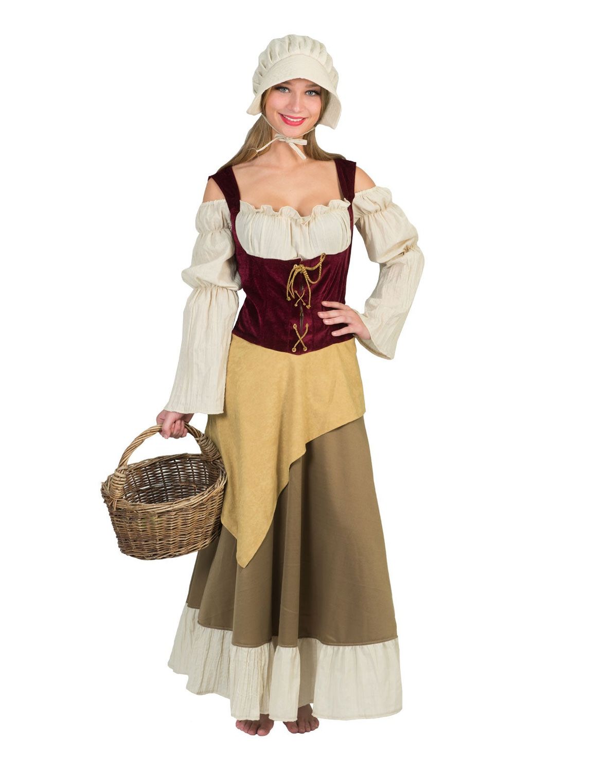 Mittelalterliche Bäuerin Marie 3-tlg.