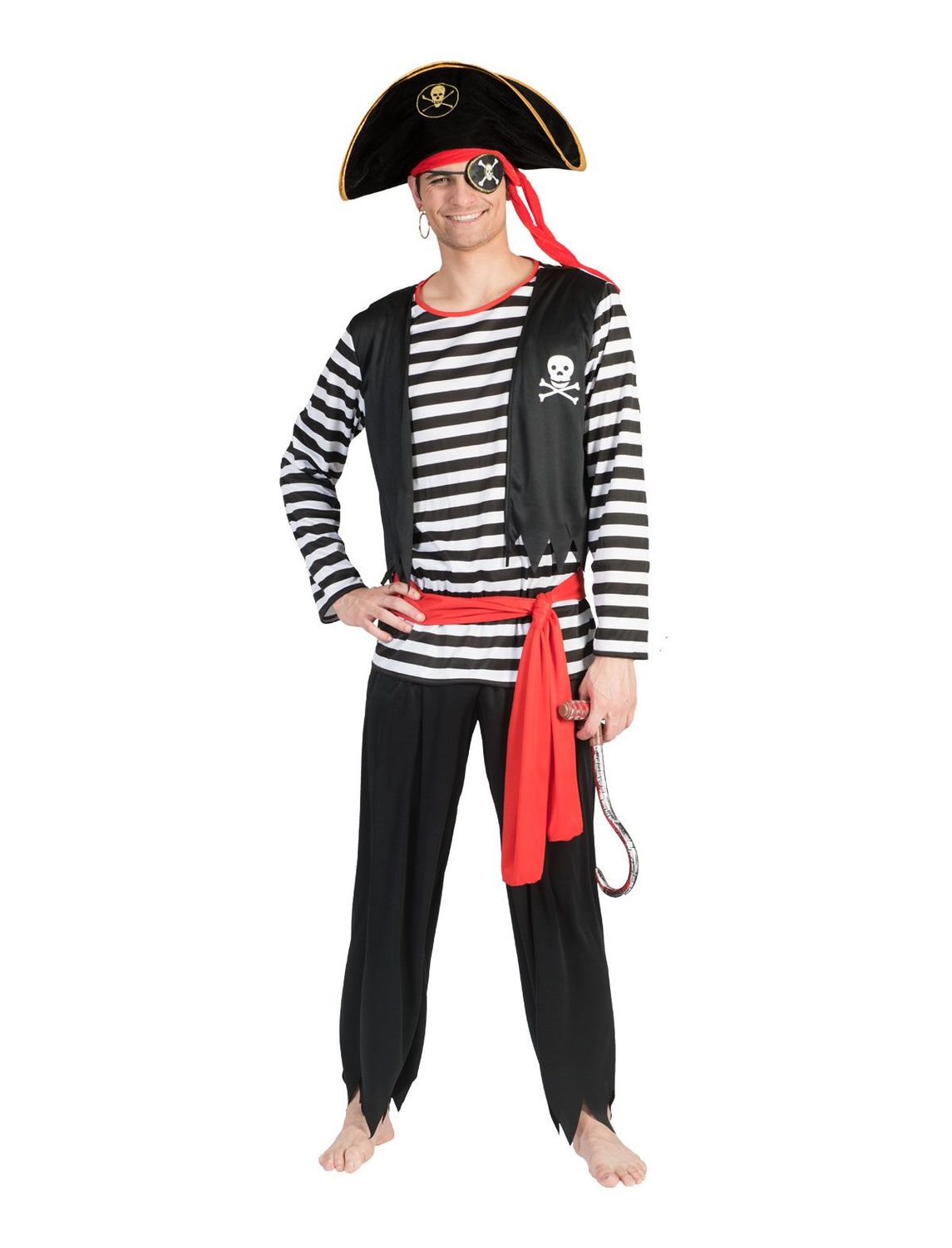 Pirat Pat Herrenkostüm 4-tlg. Pirat Pat Herrenkostüm 4-tlg.