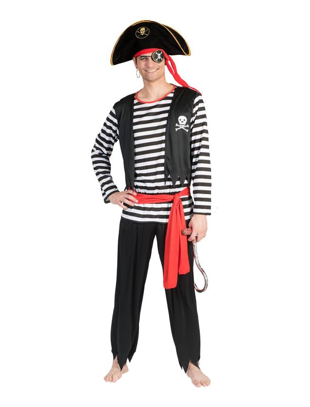 Pirat Pat Herrenkostüm 4-tlg.