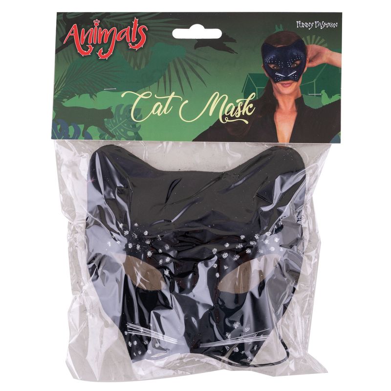 Oogmasker kat zwart