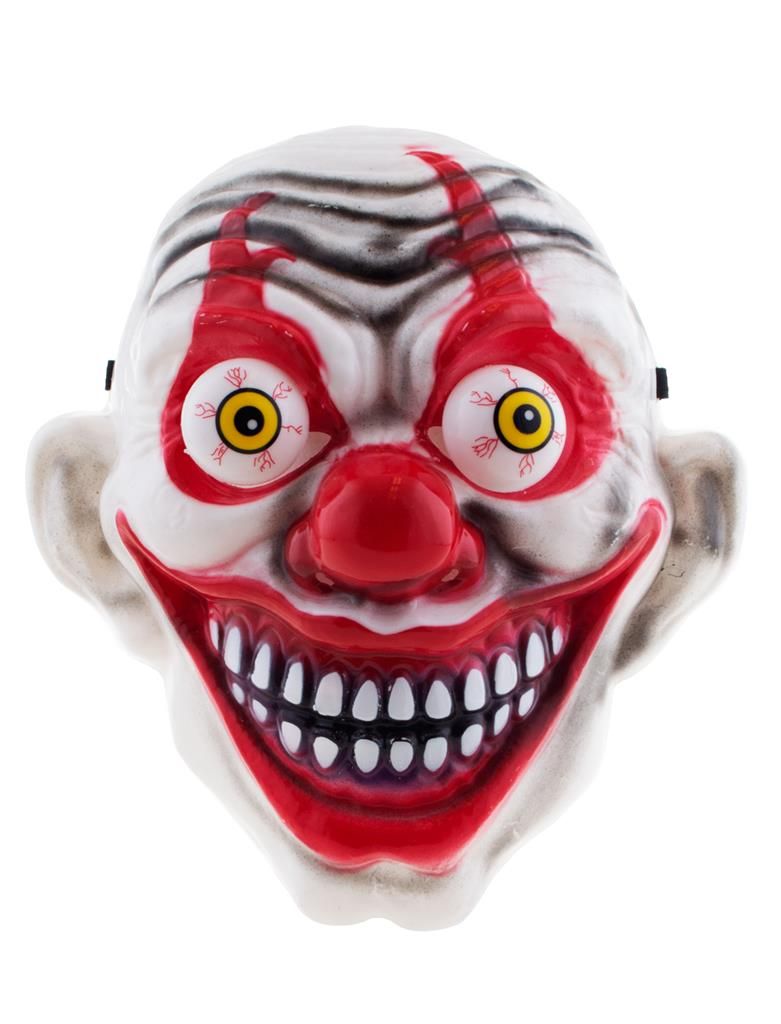 Maske Clown mit beweglichen Augen