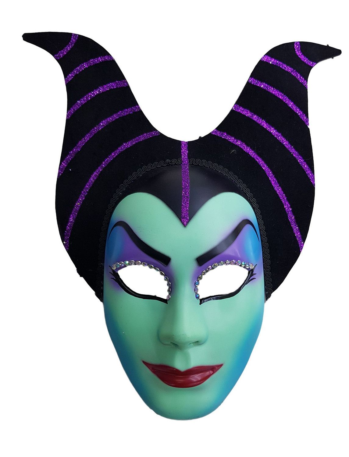 Maske Grün mit Hörner