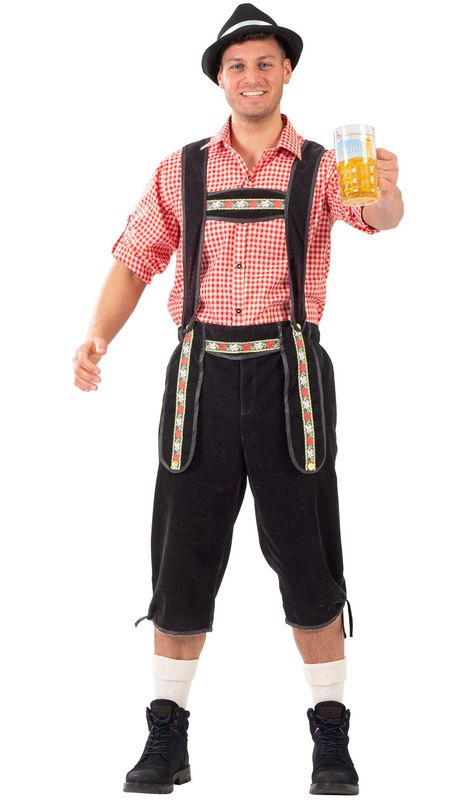 Lederhosen Lars met bretellen Lederhosen Lars met bretellen