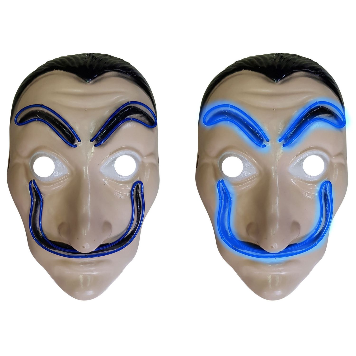 Maske Dali mit Licht