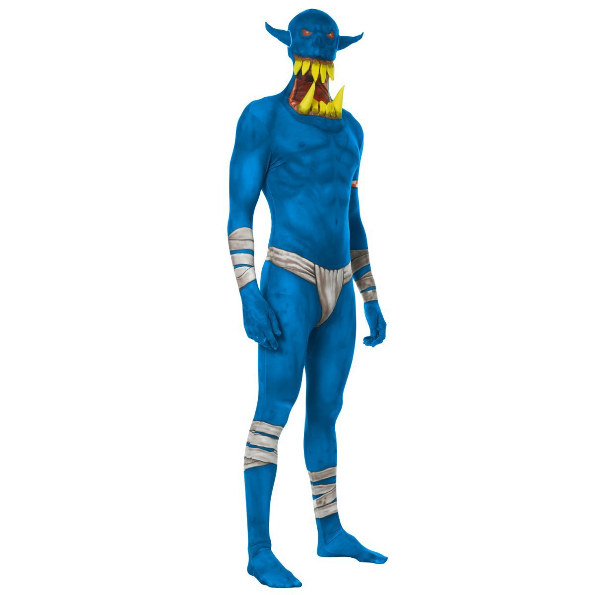Morphsuit Orc Jaw Dropper Blau