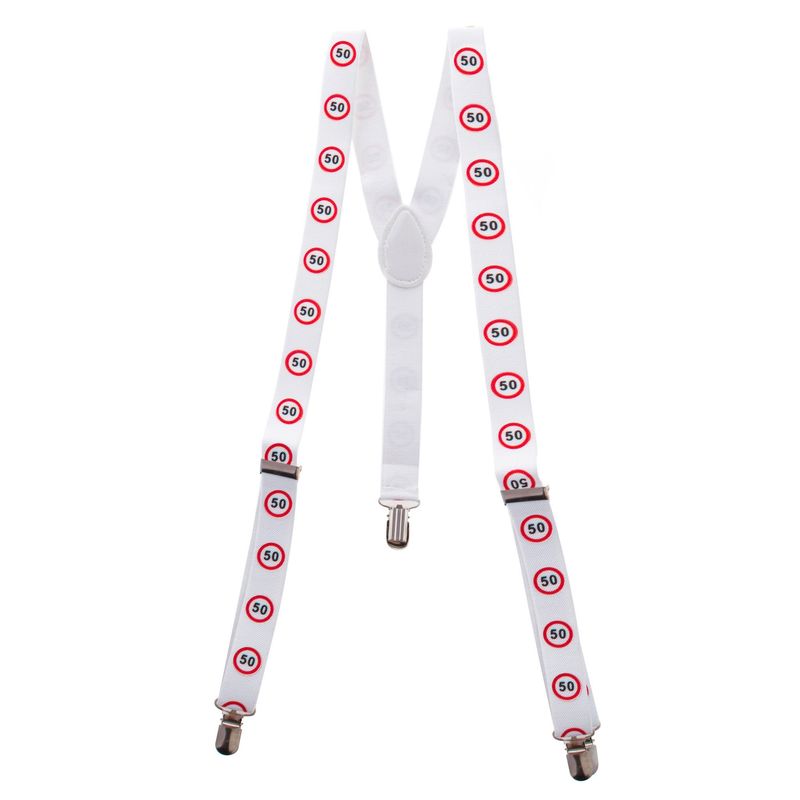 Hosenträger Verkehrsschild Zahl 50