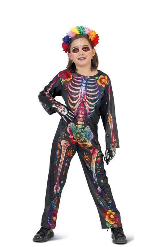 Jumpsuit Blumenskelett Kind