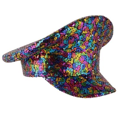 Kappe XL Pailletten Bunt